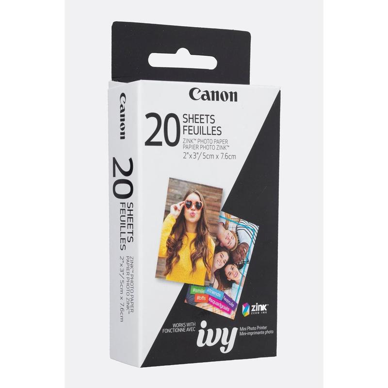 Canon Zink Photo Paper Pack, 20 sheets, White, 2