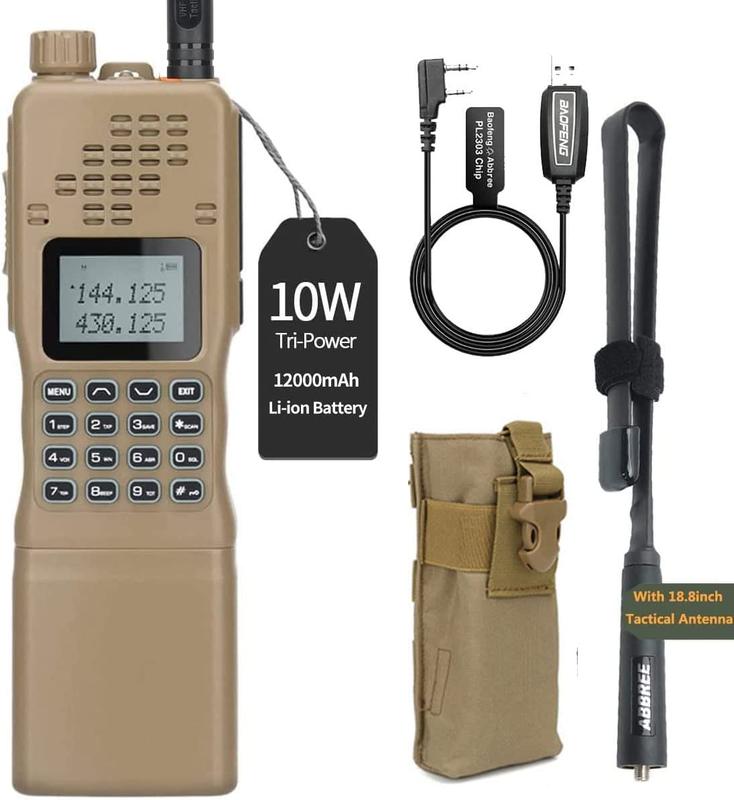 Baofeng AR-152 15W Ham Radio Tri-power Long Range Ham Radio Military 12000mAh USB Charger Two Way Radio with 18.89inch Tactical Antenna