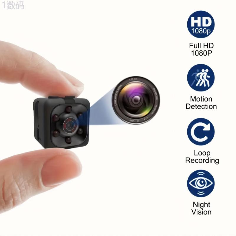 Mini HD Camera - 2024 Latest 1080P Full HD Night Vision, Nanny Camera, Sports Activation, Indoor and Outdoor Safety Camera for Home Security Rechargeable Installation