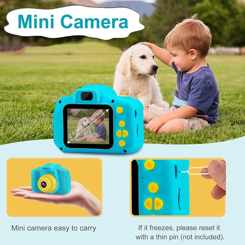 Camera Boys Toy - Camera for  Boys Birthday Gifts 3 4 5 6 7 8 9 Year Old Children Toy Toddler Video Digital Camcorder IPS 2 Inch(No sd Card)