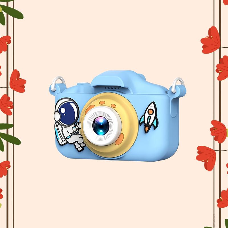 Astronaut Design Camera Toy, 1 Count 5x Zoom Camera Toy with Lanyard, MP3 Playback Camera Toy, Timed Photography Camera Toy for Boys & Girls