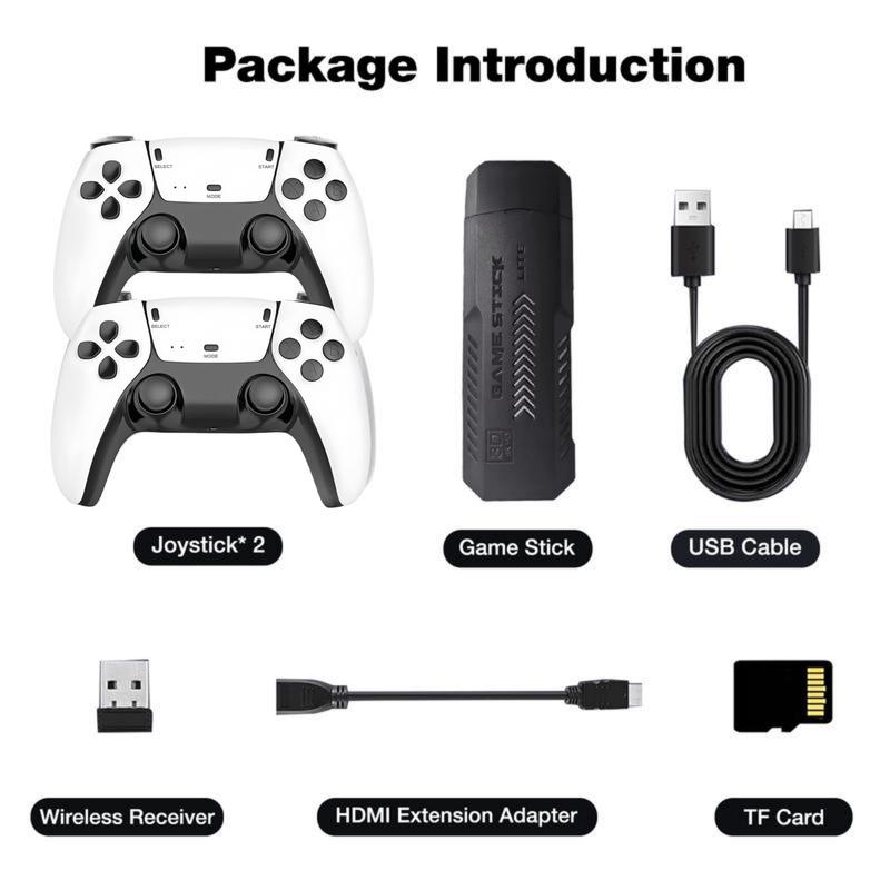 X2 Wireless Retro Game Console -Retro Play Game Stick,Nostalgia Stick Game,40+ Classic Emulators,4K HDMl Output,Plug and Play Video Game Stick Built in 40000+ Games with 2.4G Wireless Controllers(128G)Accessories