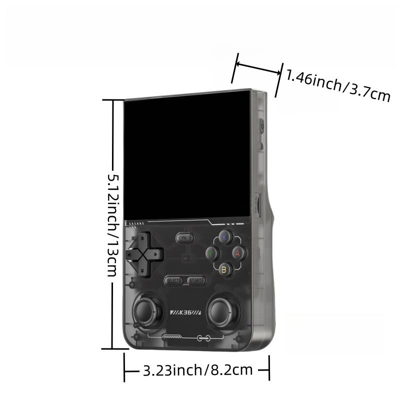 Retro Handheld Game,K36Portable Handheld Game Console,3.5-inch IPS Screen Game Console,Includes 16,000+ games and 20 emulators,Handheld Rechargeable Gaming Device,Portable Gaming and Entertainment Devices,64G Memory Card,Christmas Gifts Protection