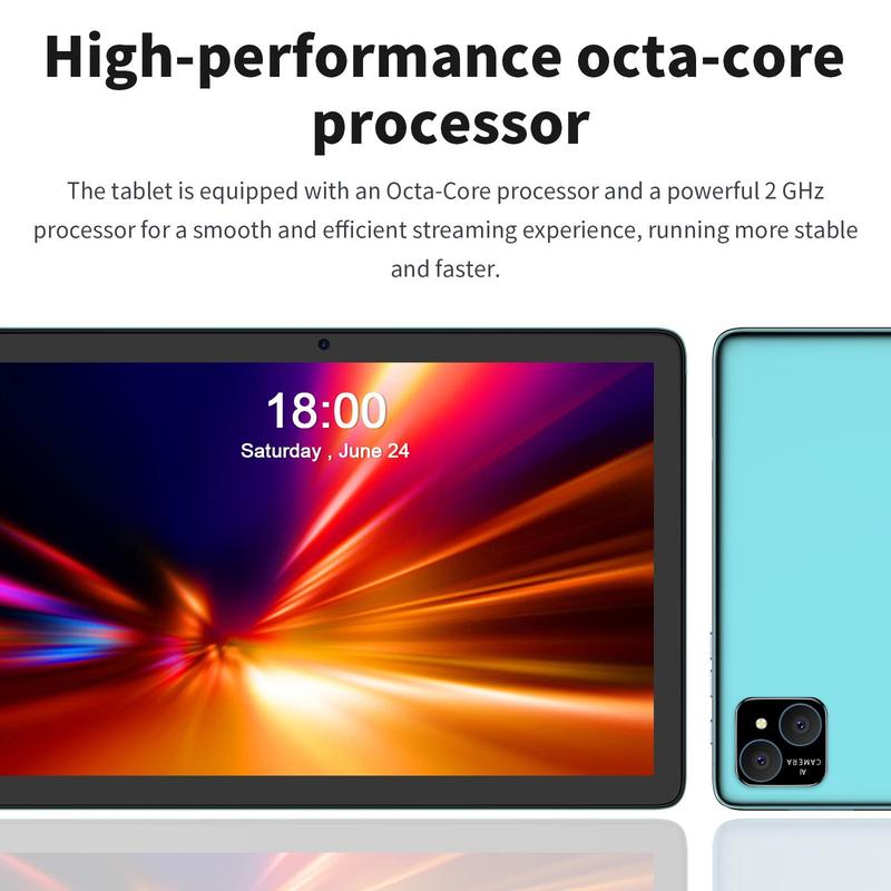 10.1 Inch Android 13 Tablet for Summer, HD Large Screen Dual Channel Speaker Tablets with 128G Storage, 2.4G 5G WiFi Wireless Tablet Electronics, Tablet Oara Niños, Phones & Tablets Products, Learning Tablet Gadgets