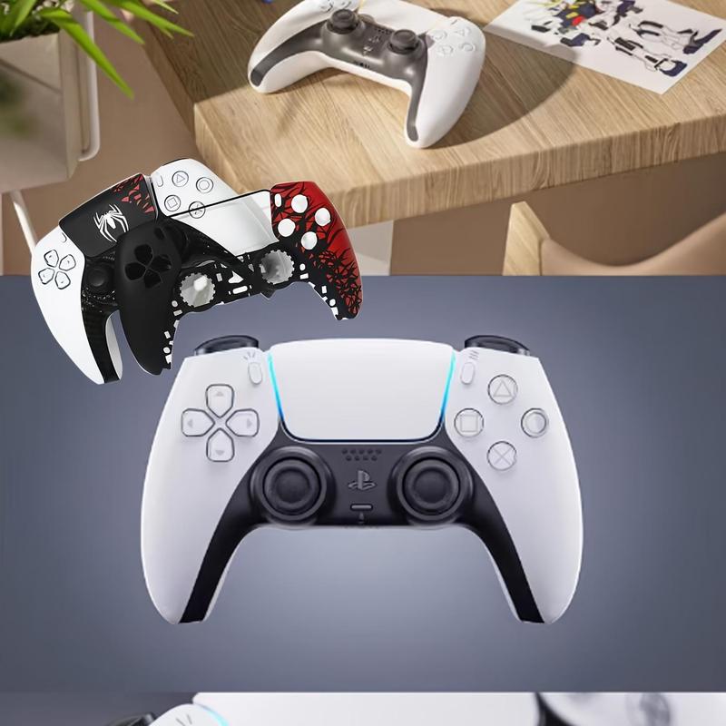 Game Controller Replacement Shell, Game Controller Replacement Shell with Pattern, Console Accessories Compatible with PS5 1.0 2.0 3.0 4.0 5.0 Version