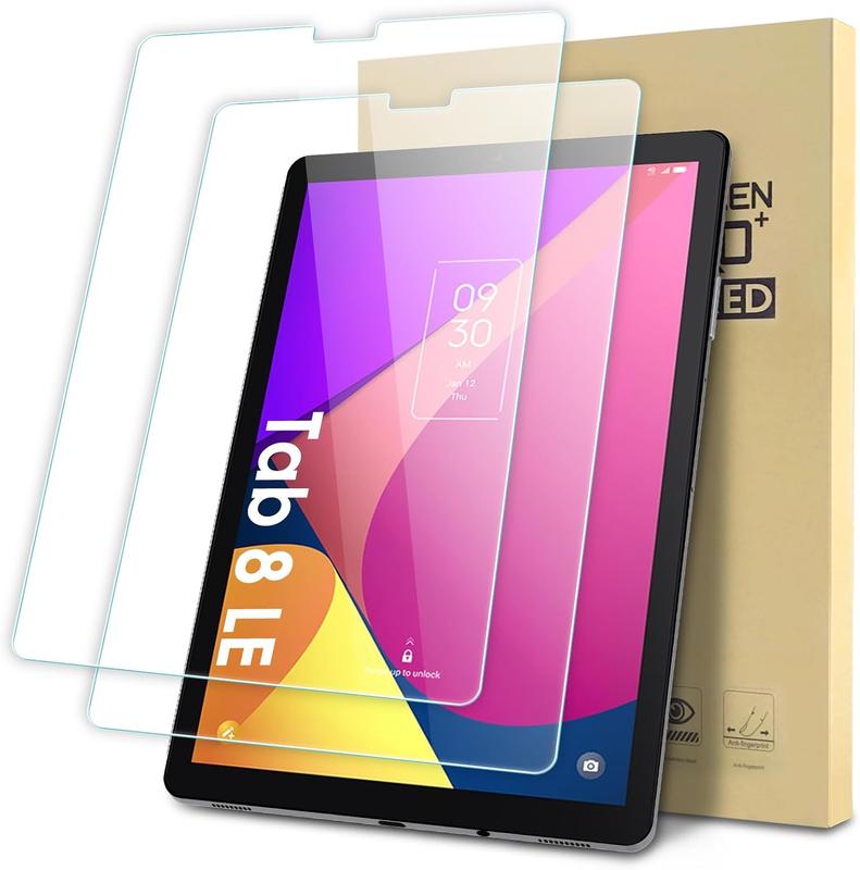 2-Pack Screen Protector Compatible with TCL Tab 8 LE Tab 8v Tab 8 SE Tab 8 Plus Tab 8 Wifi 8'' (Model: 9137W,9132X, 9138S, 6048E, 91232X1), Tempered Glass Film, Anti-Scratch, Easy Installation