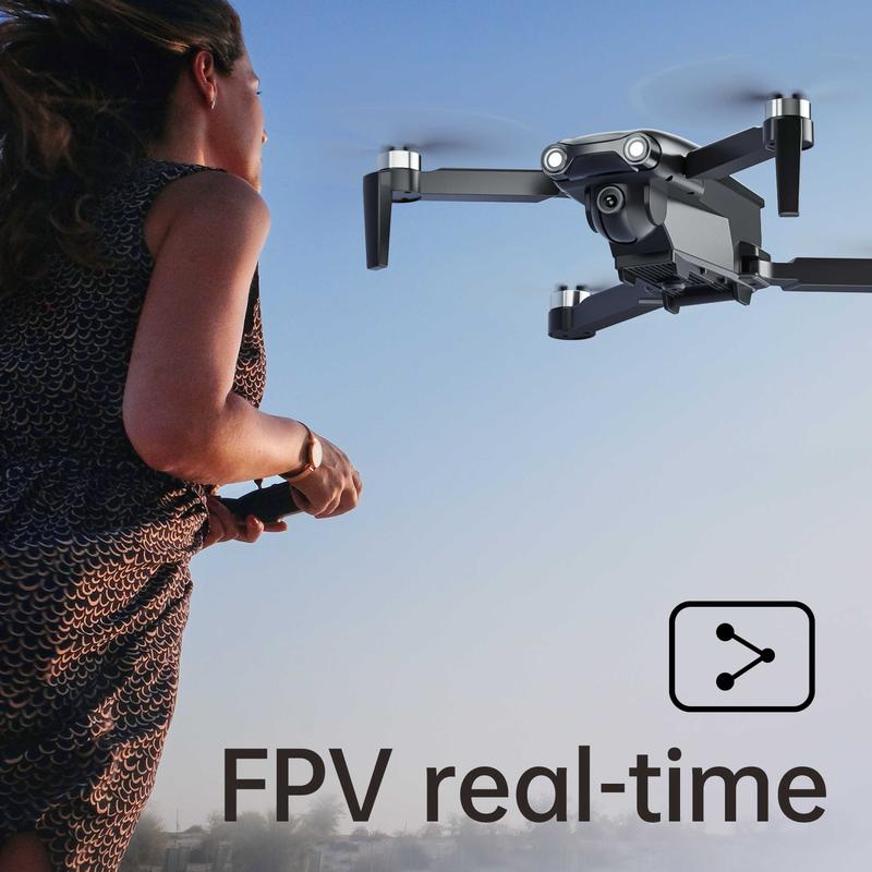 Super brushless motor+high -definition camera+recording video+weak electricity positioning+smart follower+long -range control+360 degrees rolling+one -click take -off drone and 1080P high -definition FPV camera,folding drone children, adult and brushless