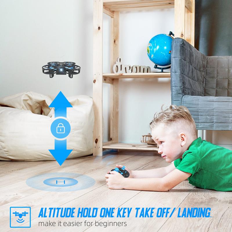 Snaptain H823H 3 Inch Mini Drone One Key Take Off Landing Spin Flips RC Small Drones for Beginners Pocket Quadcopter Flying Mini Drone, Blue Accessories