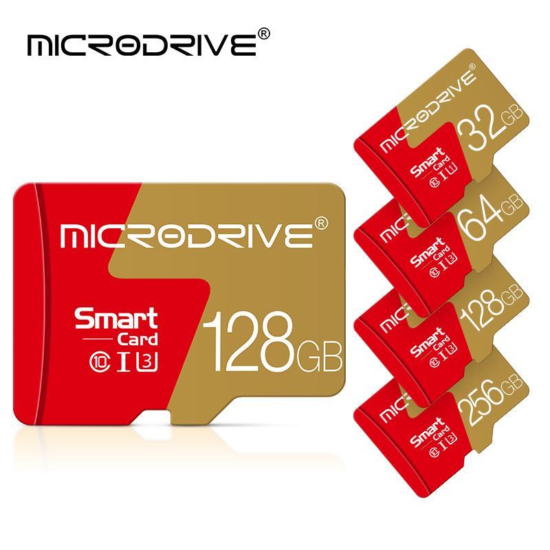 MICRODRIVE Micro TF SD Card, 1 Count Class 10 U3 Memory Card with SD Adapter, Storage Card for Smartphone, Camera, Laptop, Phone Accessories