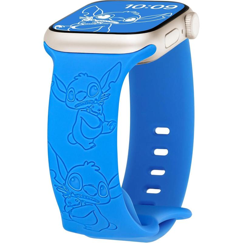 New Releases-Compatible with Silicone Sport Apple Watch Bands for Women Men 44mm 45mm 49mm 42mm,Cute Anime Engraved Adjustable iWatch Bands for Apple Watch Series 9 SE 8 7 6 5 4 3 2 1 Ultra 2 1 Band(Blue)