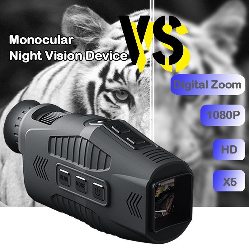 HD 1080P Night Vision Monocular, Fall Day and Night Use Photo Video Taking, 4X Digital Zoom Night Vision Monocular for Camping Animal Observation, Camping Accessories, Night Vision Goggles