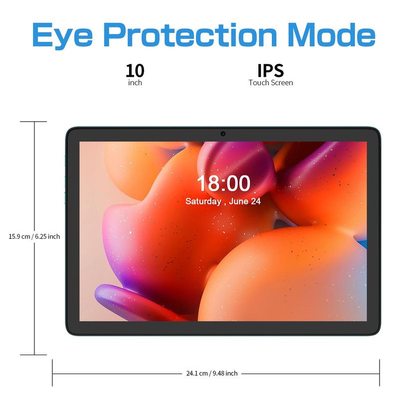 10.1 Inch Android 13 Tablet for Summer, HD Large Screen Dual Channel Speaker Tablets with 128G Storage, 2.4G 5G WiFi Wireless Tablet Electronics, Tablet Oara Niños, Phones & Tablets Products, Learning Tablet Gadgets