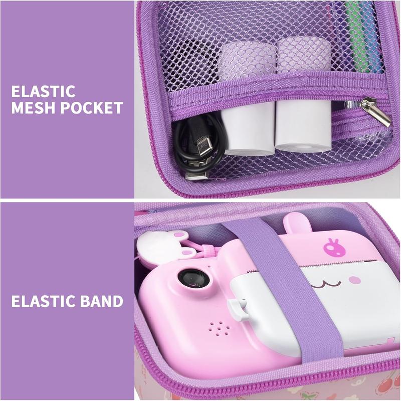 Camera Case Compatible with Instant Camera for  Digital Video Cameras Storage Holder Bag for Girls  Camera And Print Paper(Box Only) (Light Purple)