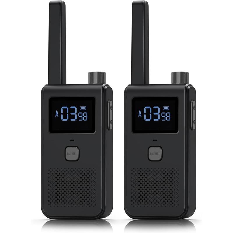 Adult Walkie Talkie Long Range AIKTUPSY Two-Way Radio 2 Pack with 22 Channels, LED Flashlight, VOX Function for Outdoor Hiking Camping Mountaineering - Black, Good Quality