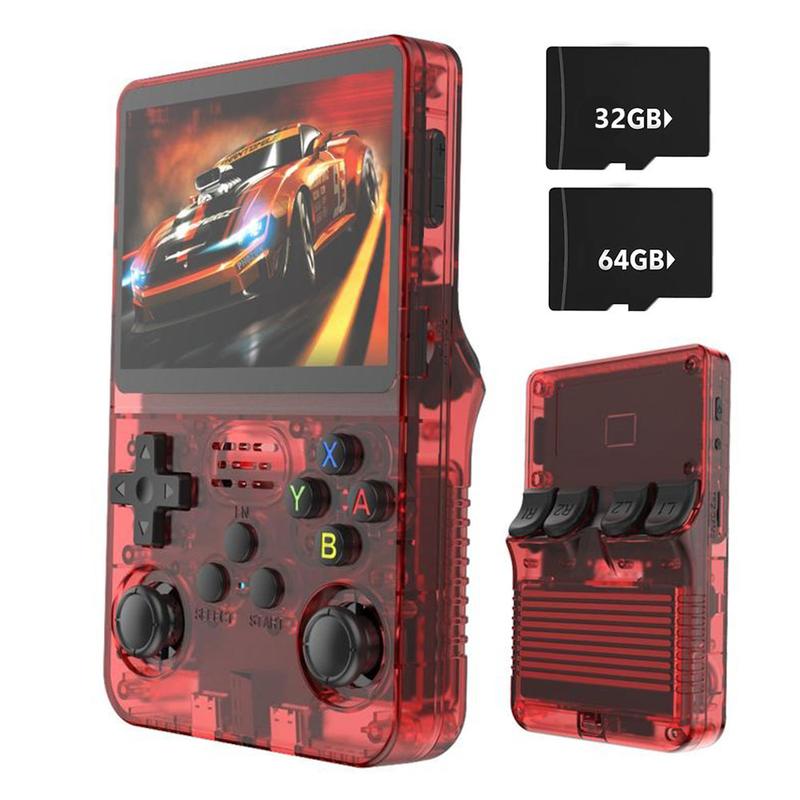 R36S Retro Handheld Game Console, Preinstalled Emulator 32G+64GB TF Card - 15000+ Classic Games, 3.5-inch IPS Screen Linux Retro Arcade Pocket Console Video Player Protection