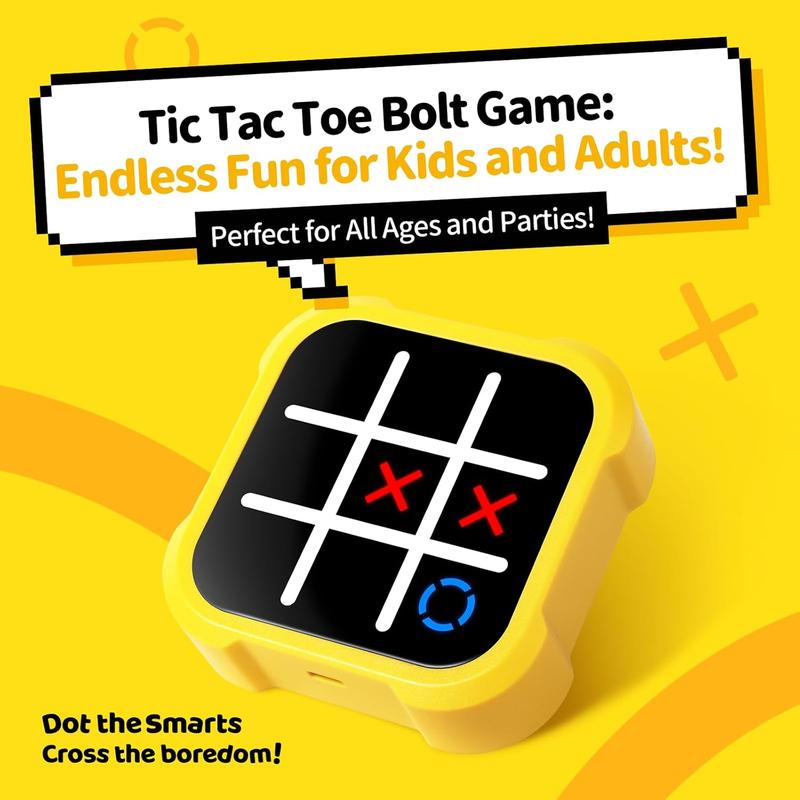 Handheld Puzzle Game Console, Tic Tac Toe Bolt Game,Portable Travel Games for Educational and Memory Growth,  Fidget Toys Games for Kids and Adults, Birthday Gifts for All Ages