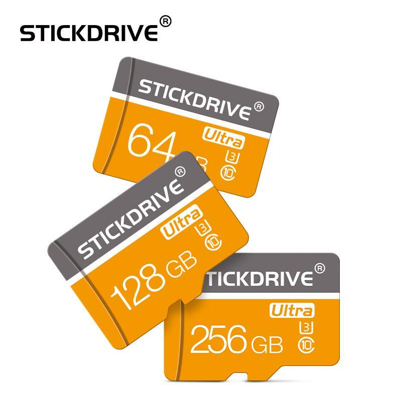 StickDrive Micro TF SD Card (1 Count), 16GB 32GB 64GB 128GB U3 Class 10 Memory Card, Flash TF Cards for SD Adapter, Camera Accessories