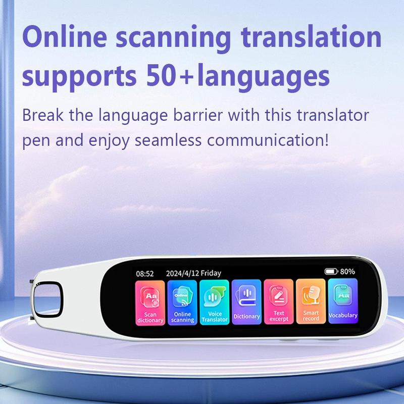 Intelligent Translation Pen, Rechargeable Multifunctional Online Scanning Translation Pen, Instantly Translated Pen, Digital Products, 134 Languages Translation Pen for Travel, Business, Study, Ideal Gift Choice