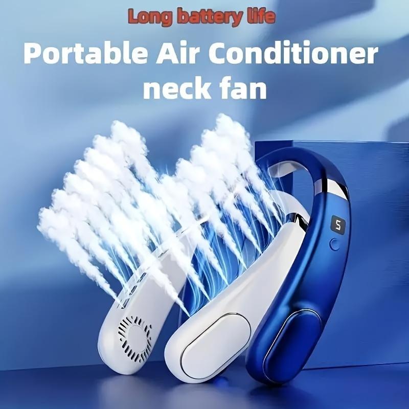 USB Rechargeable Neck Cooling Fan, 5-speed Cooling Fan, Wearable Neck Cooler Air Conditioning Fan, Personal Fan for Home Office Party