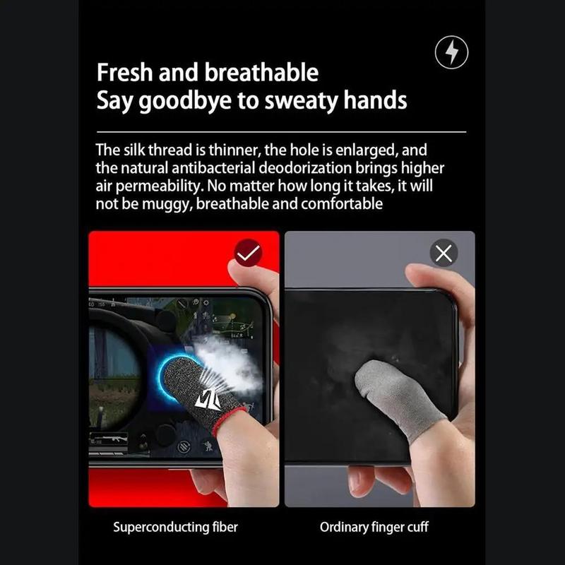 Breathable Anti-slip Gaming Finger Protector, Sweat-proof Gaming Finger Cover, Touch Screen Finger Protector for E-sports Game