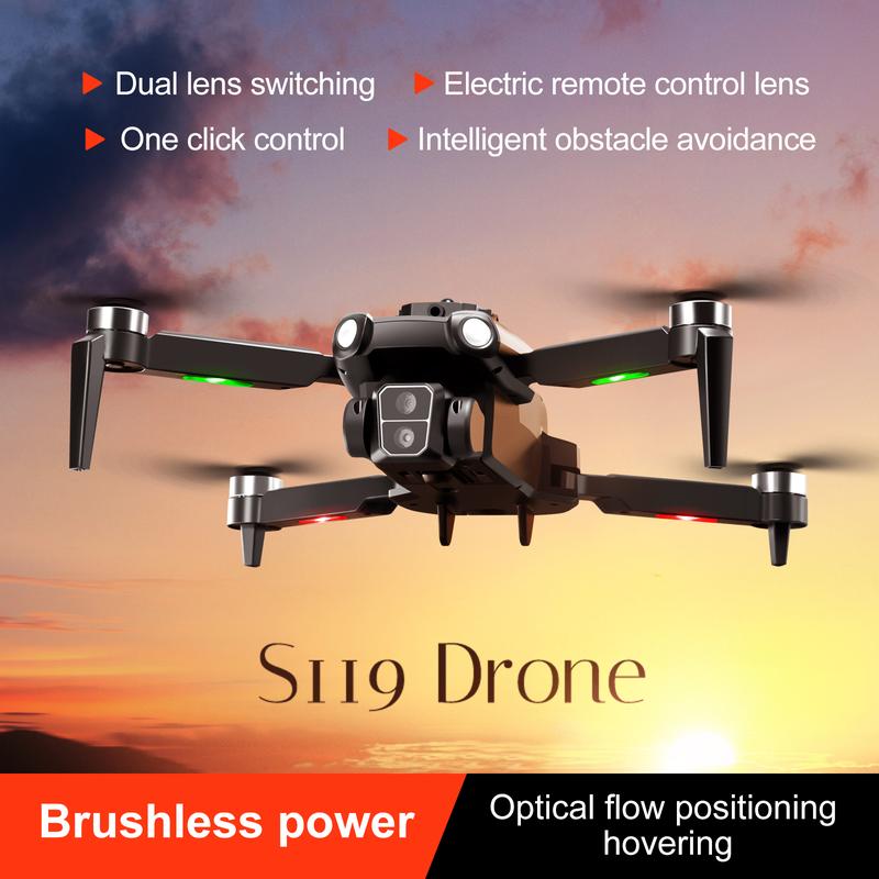 M9 Brushless Motor Dual Camera Drone, Super Stability, High Quality Aerial Photography, Automatic Obstacle Avoidance, APP Remote Control, Gesture Control, High Performance Transmission, Portable Design, Foldable Body