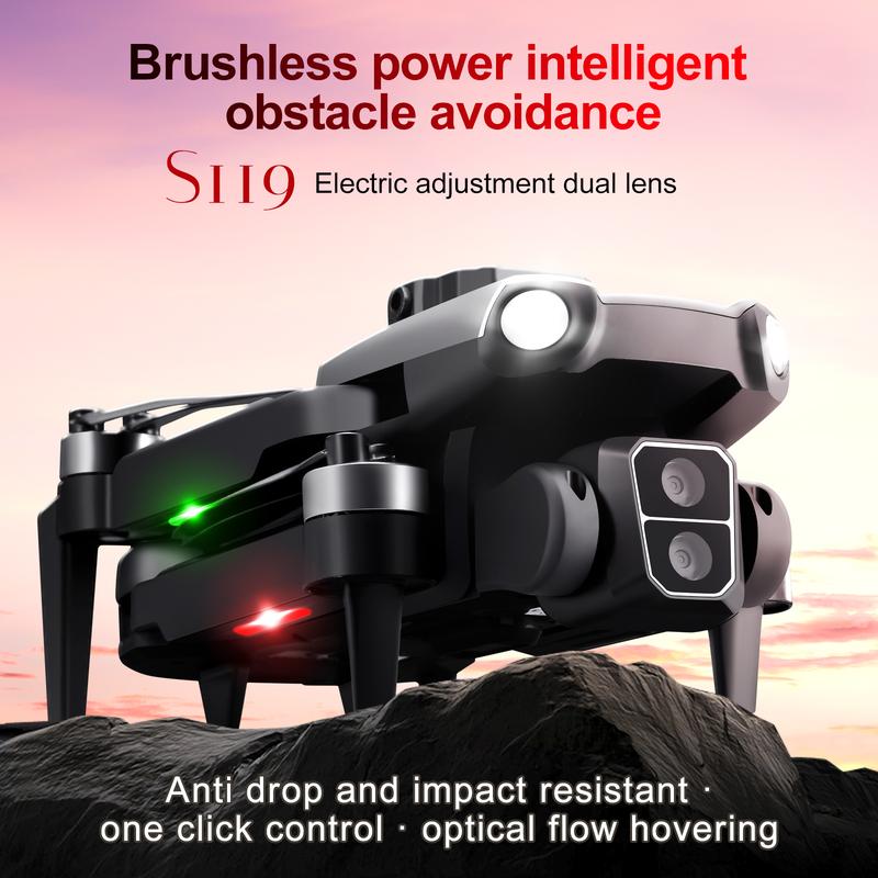 M9 Brushless Motor Dual Camera Drone, Super Stability, High Quality Aerial Photography, Automatic Obstacle Avoidance, APP Remote Control, Gesture Control, High Performance Transmission, Portable Design, Foldable Body