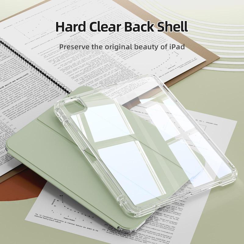 Clear Tablet Case with Pen Slot, 1 Count Auto Sleep Wake Smart Tablet Protective Cover, Tablet Protector for iPad Pro 13 Inch (M4) Air 13 Pro 11 Inch