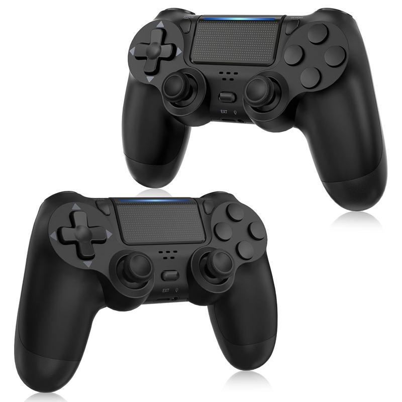 PS4 Controller 2 Pack, Wireless PS4 Controller for PS4   Pro Slim & PC, with 2 USB C Cable - Black