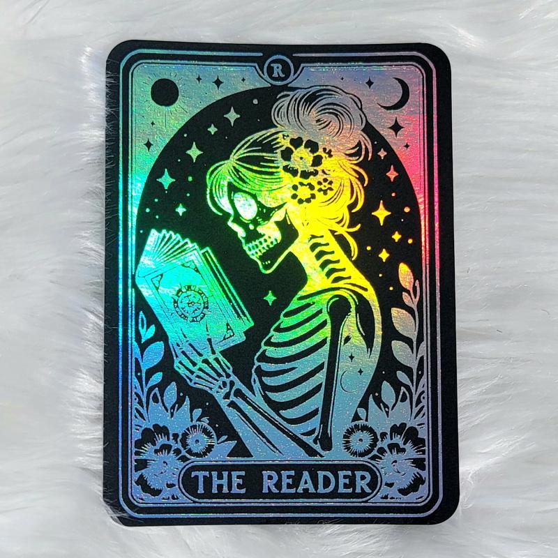 Silver Holographic Foiled Insert Decoration for Kindle - The Reader Tarot