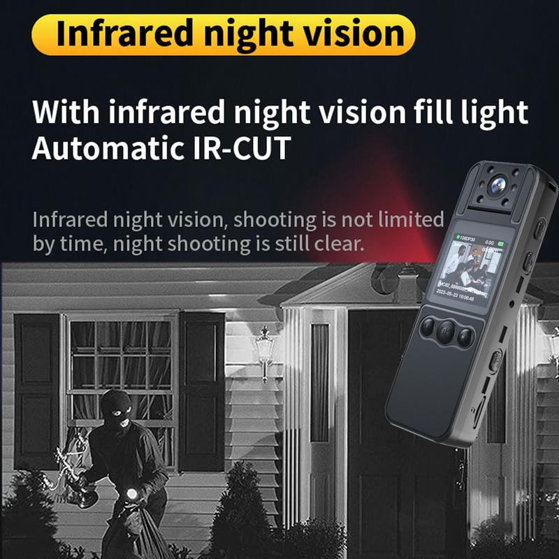 Camera with Audio and Video Recording, HD 1080P  Cam with 180? Rotating Lens, 6HR , Night Vision, 32GB  Worn Camcorder, for Personal Civilians,  Law Enforcement