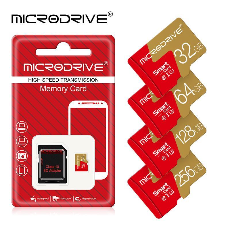 MICRODRIVE Micro TF SD Card, 1 Count Class 10 U3 Memory Card with SD Adapter, Storage Card for Smartphone, Camera, Laptop, Phone Accessories