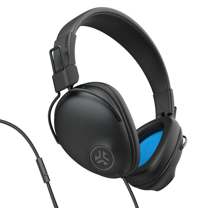 JLab Studio Pro Over-Ear Headphones with C3 Sound, In-Line Microphone & Tangle-Free Cord, 3.5mm Connection Audio Steel