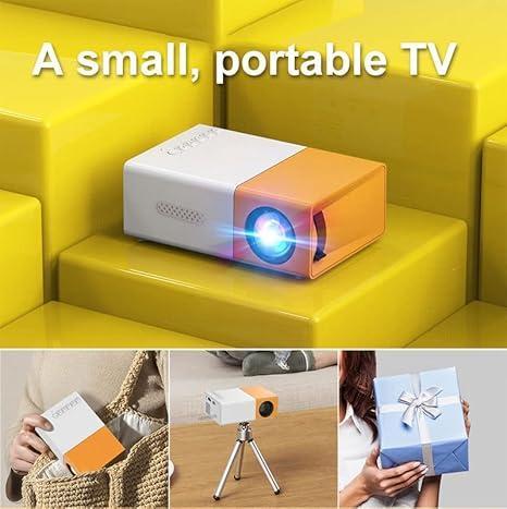 LED Mini Projector Portable Mini Projector 1080P Home Gathering Conference Cinema Projector (Latest Upgraded Version) mom gift set mini projector Audio Card Digital Sd Audio Card