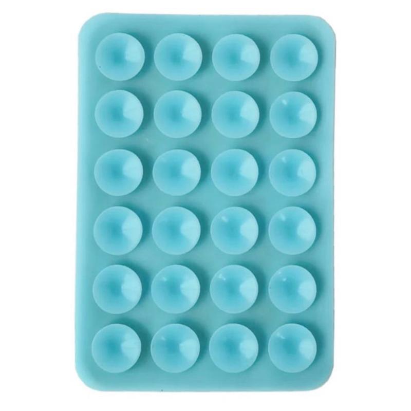 Silicone phone suction Adhesive mount Accessories sticks to flat surfaces only . Please read description