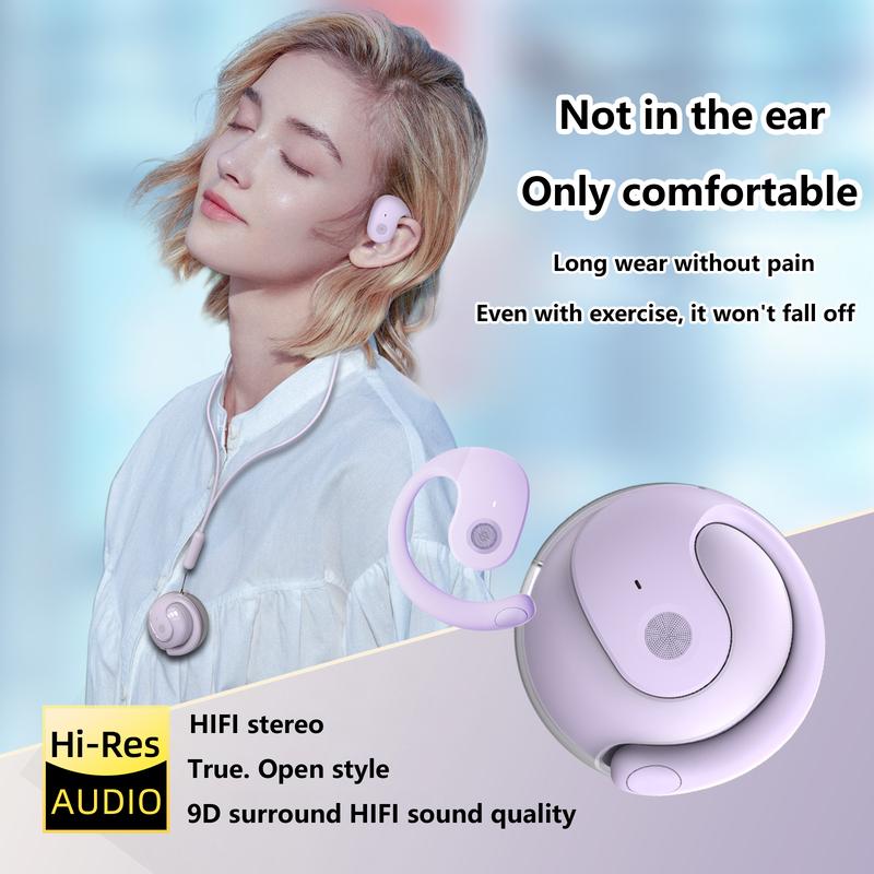 SmoothTek JM13 Pro Earphone Wireless Bluetooth 5.4 OWS Waterproof Sport Headsets Noise Reduction Headphones with Mic Audio Earbud Electronic