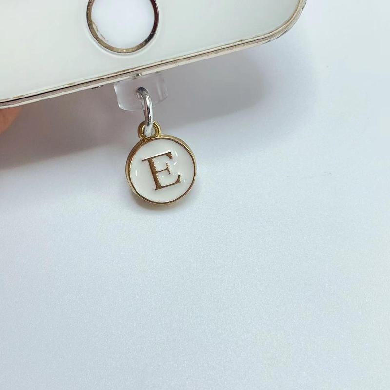 Letter Design Phone Charm for Phone Charging Port, 2 Counts Phone Charging Port Anti Dust Plug, Dustproof Phone Charging Port Cover, Mobile Phone Accessories for Women & Girls