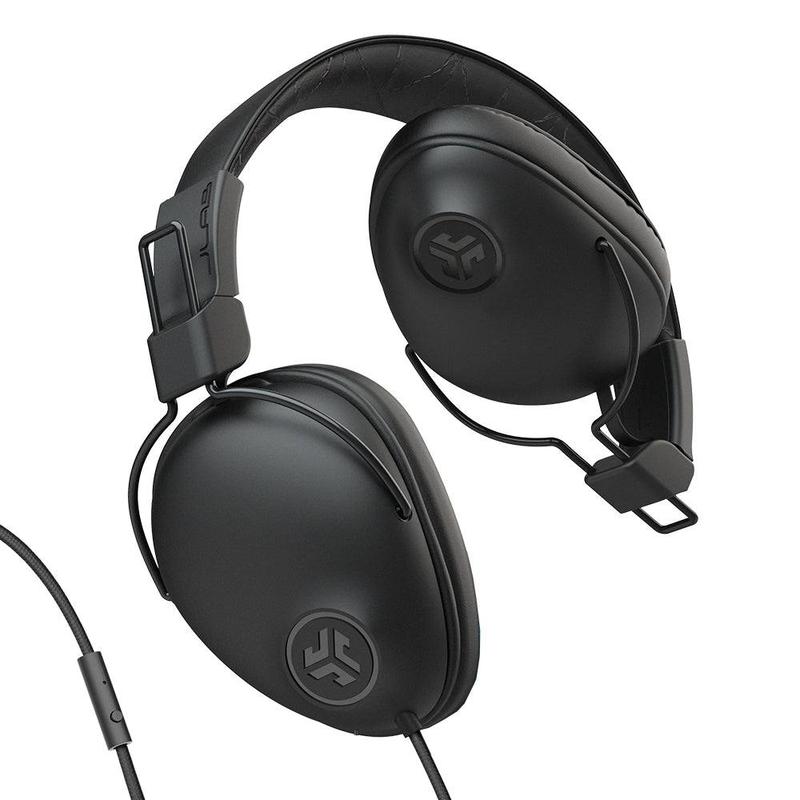 JLab Studio Pro Over-Ear Headphones with C3 Sound, In-Line Microphone & Tangle-Free Cord, 3.5mm Connection Audio Steel