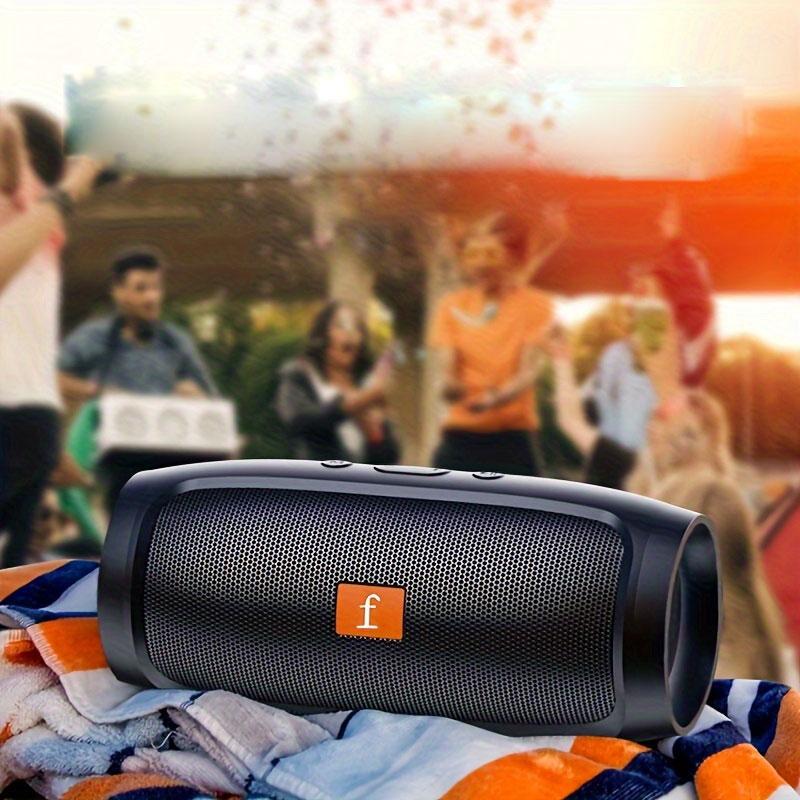 Wireless Bass Speaker- Dual Rechargeable Channel Subwoofer- TWS Stereo- Portable Outdoor Audio connected Smartphone- FM Radio, TF Card, USB Playback Button Cable