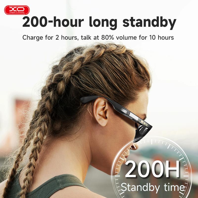 Smart Glasses Listenable Songs,Wireless Headphone Smart Glasses for Mobile Phone,Back to School Cool Gifts,Glasses For Men and Woman,100H Standby Time Long Battery, Athletic Outdoor UV Protection and Voice Control Audio Headset Earbud