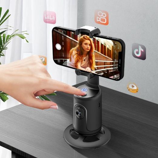 Smart Phone Gimbal Stabilizer with AI Face Recognition, 360° Rotatable Phone Stabilizer, Phone Accessories, Content Creator Equipment, Selfie Accessories for Live Streaming & Video Recording