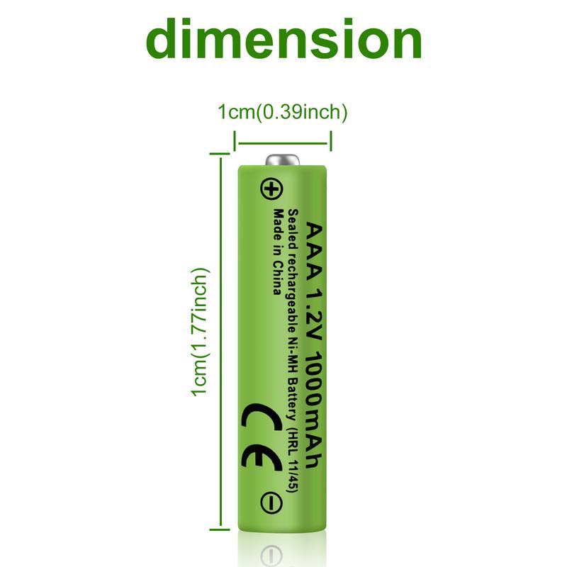 8 16pcs, AAA Rechargeable Batteries 1.2V 1000mAh Rechargeable Batteries for Remote Controls, Toys,Smoke Alarms, Remote Controllers,Cameras, Radios, Alarmm Clocks,Wireless Mice, Shavers