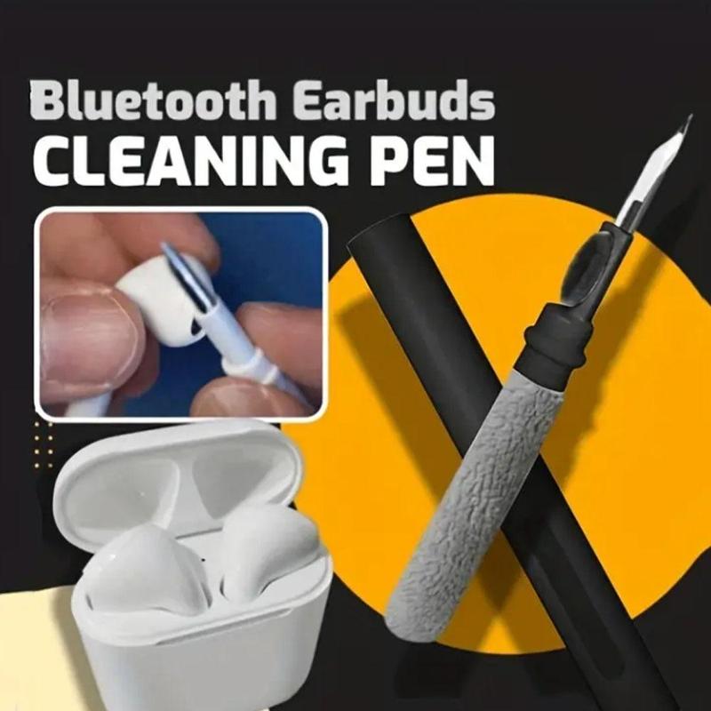 Portable Mini Headset Cleaning Pen with Cap, 1 Count Bluetooth-compatible Earbuds Cleaning Pen, Universal Mobile Devices Headphones Camera Cleaning Brush, Headphone Cleaning Accessories