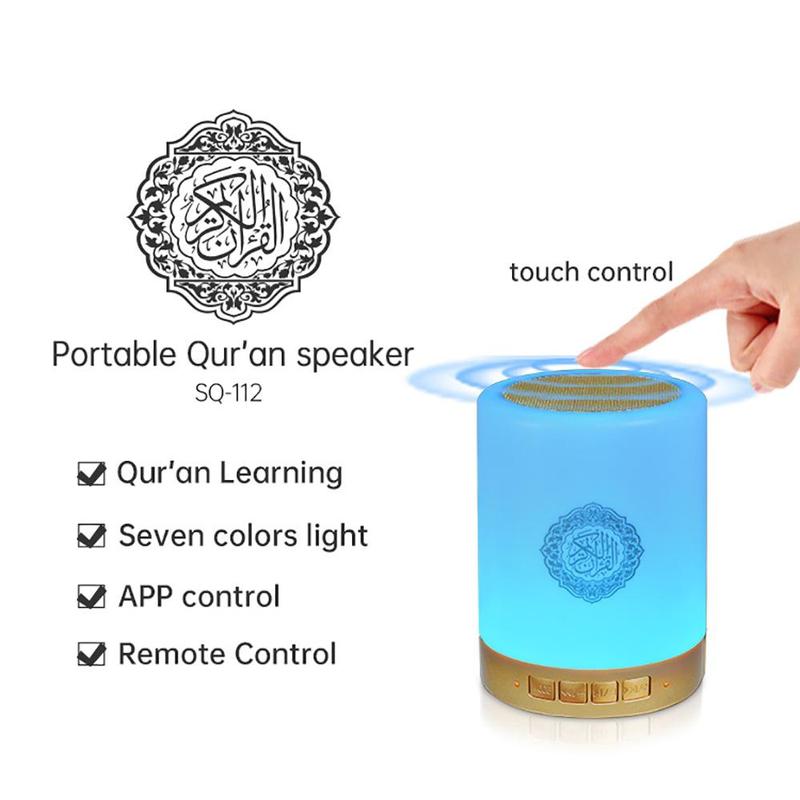 Portable Speaker, 1 Count APP & Remote Control LED Night Light with Convenient Handle, Music Atmosphere Light Bluetooth-compatible Speaker for Home