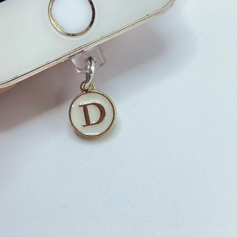 Letter Design Phone Charm for Phone Charging Port, 2 Counts Phone Charging Port Anti Dust Plug, Dustproof Phone Charging Port Cover, Mobile Phone Accessories for Women & Girls