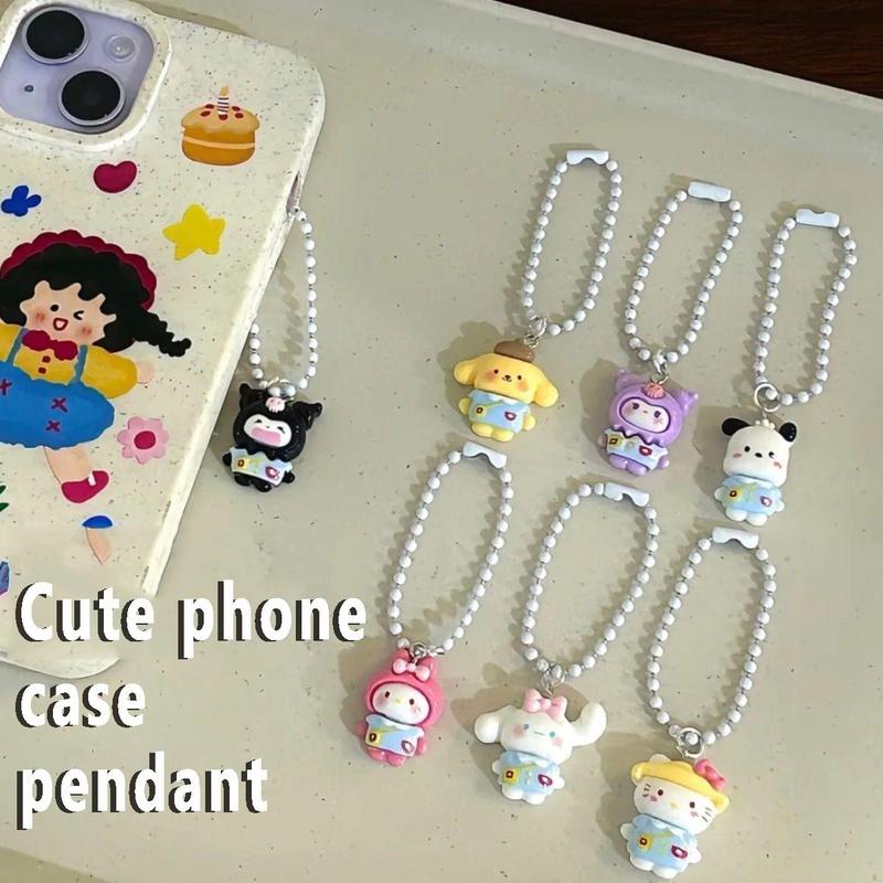 Sanrio Cute Cartoon Design Phone Chain, Cute Phone Lanyard, Fashion Phone Charm for Women & Girls, Mobile Phone Decoration Accessories