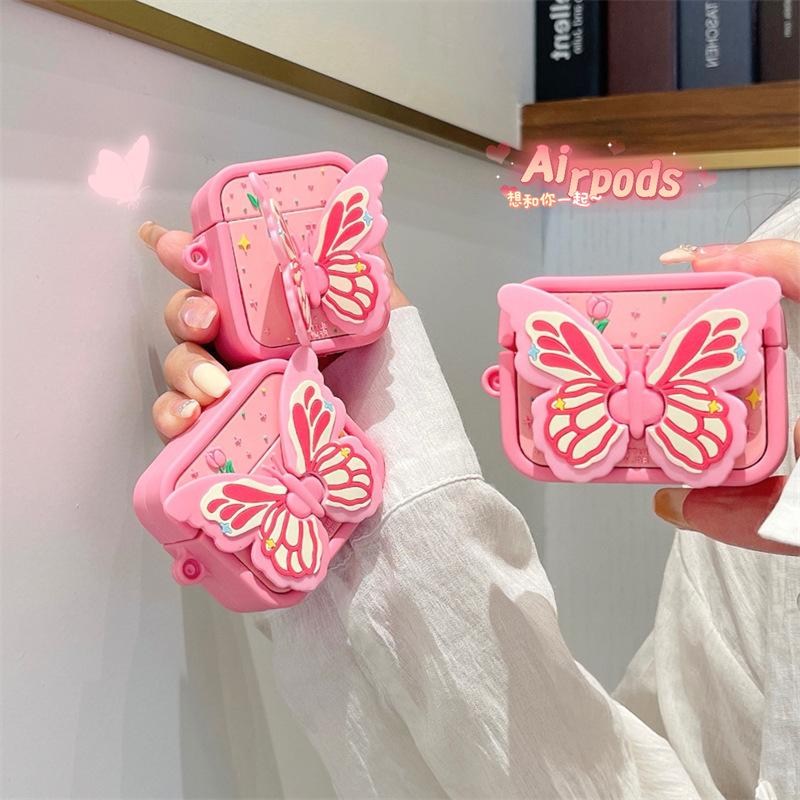 Fancy Fantastic Creative Mulit Choice Shape Protective Cover For Earphone, PInk Butterfly, Frog, Dount And So On