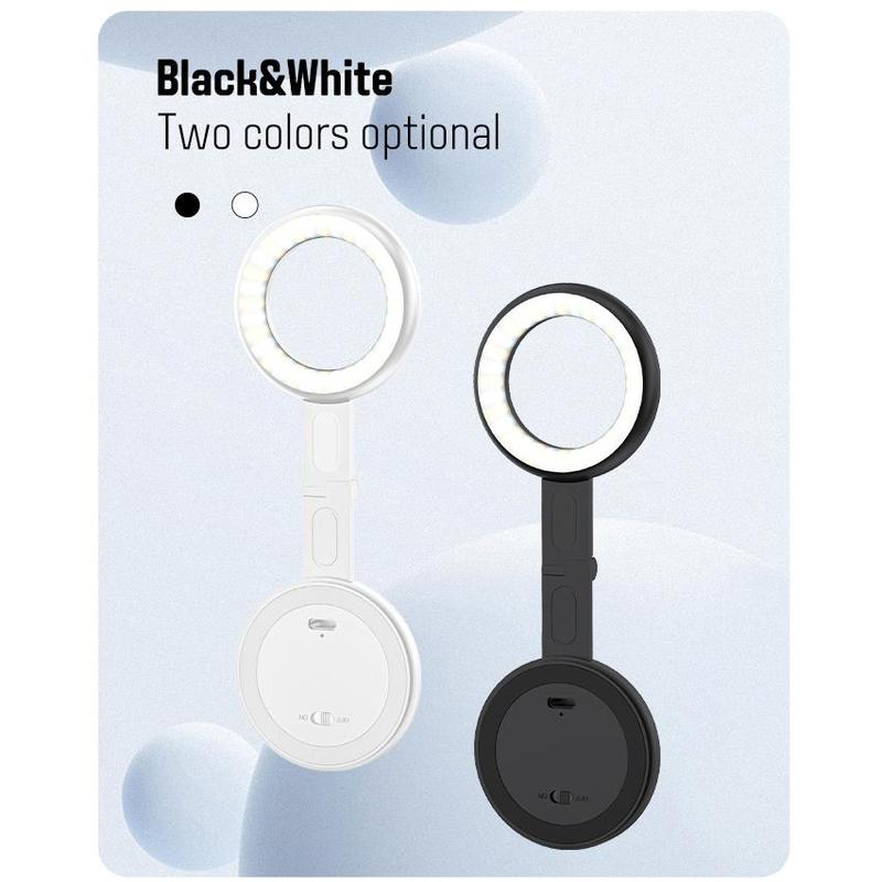 Magnetic Selfie Light, Portable LED Selfie Ring Light, LED Fill Light Included Sticky Ring for Phones, for Selfies Photography TikTok Zoom Calls Video Conference