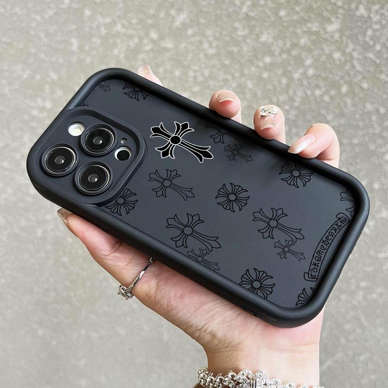 Vintage Cross Pattern Phone Case, Anti-drop Cellphone Protective Case, All-inclusive Shockproof Mobile Phone Cover for iPhone 11 12 13 14 15 Series