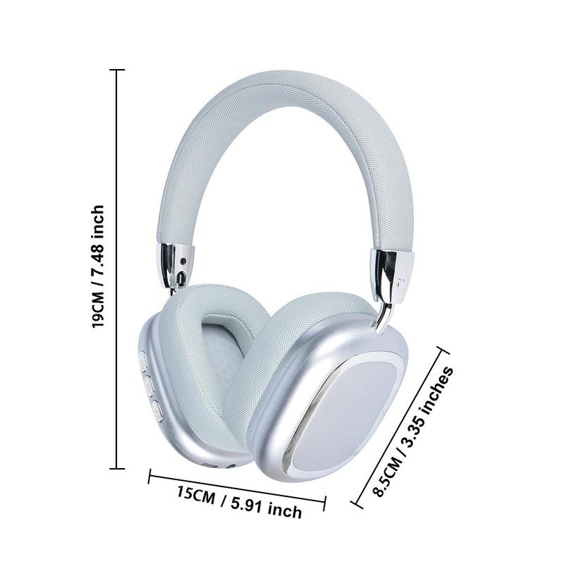 Wireless Over-ear Headphone, Rechargeable Bluetooth-compatible Noise Cancelling Headphone, Long Standby Headset for Gaming & Sports