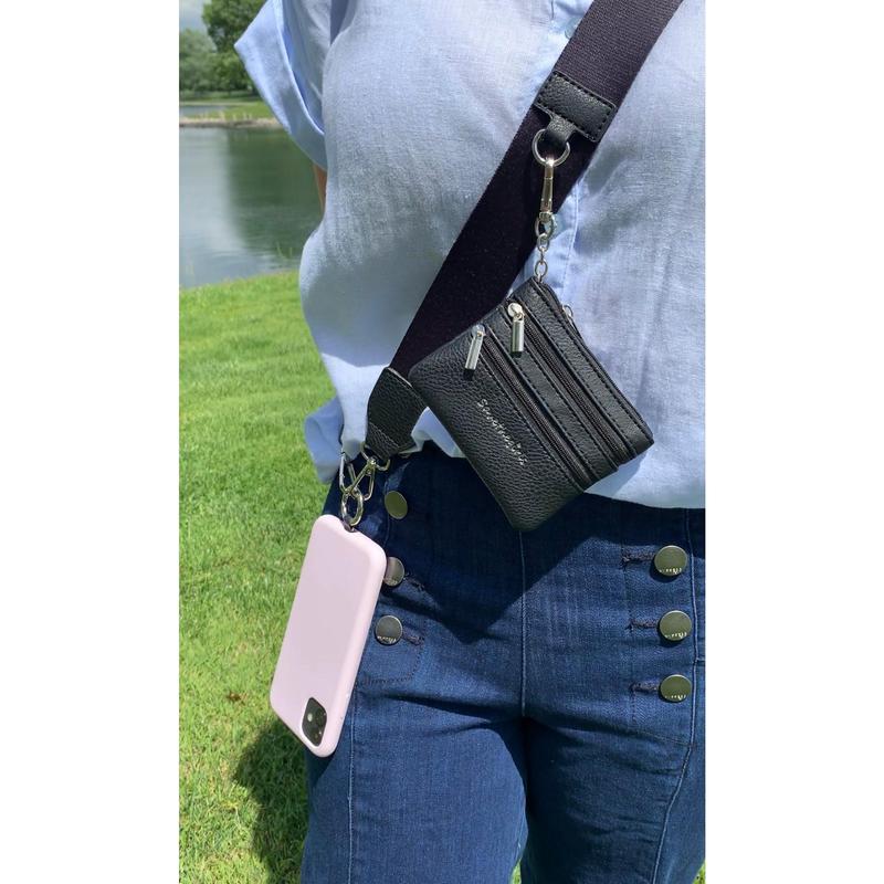 Clip & Go Solid Collection w Pouch - Adjustable crossbody strap and detachable wristlet.   Accessories Smartphone Cellphone Card